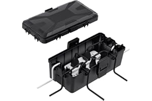 RISEMART extra große kabelbox (26.1 * 12 * 9.4cm), IP54 wasserdicht ，6 Kabeleingänge und -ausgänge Outdoor kabel safe box, Timer-Steckdose, Polypropylen
