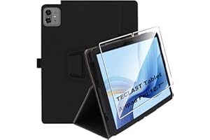 Heioloo Coque pour TECLAST Tablet Artpad Pro 12.7" Housse Protection Etui PU Cuir de Flip Case Cover + [1 Pièce] Verre Trempé Protection écran [Veille/Réveil Automatique] [Support Fonction]