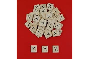 celloexpress Pack of 20 – Y Scrabble Tiles - Same Letters Bags - 18.1mm x 20mm x 5.2mm For Crafting and Scrapbooking