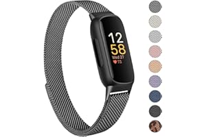 Oumida Armband Kompatibel mit Fitbit Inspire 3 Armband für Damen Herren, Prämie Edelstahl Metall Ersatzarmband mit Starker Magnet Uhrenarmbänder für Fitbit Inspire 3