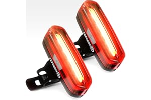 NP NIGHT PROVISION DUO-120 Rear Bike Light – USB Rechargeable Red & White LED – Flashing Strobe Tail Light for Bicycle Safety – Adjustable Angle for Seat Post, Fork, or Seat Stay