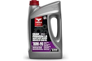 TRIAX Gear Premium LS 80W-90 API GL-5 Ultra High Performance Oil Gear- For Manual Transmissions - Differentials - Axle Drives - Hypoid Gears - Limited Slip Compatible (1 Gallon/3.78 l)