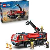 LEGO City Havaalanı İtfaiye Kamyonu 60499 &ndash; 7 Yaş ve &Uuml;zeri &Ccedil;ocuklar i&ccedil;in 4 İtfaiyeci Minifig&uuml;r&uuml; ile Koltuklu Ayrıntılı Kokpit