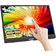 Lrtzcbi Touchscreen Portable Monitor 14 Inch, 1920x1080P HDR IPS Touch Screen Monitor with USB C HDMI, Portable Monitor for Laptop/PC/Phone/Xbox/Switch/Raspberry pi