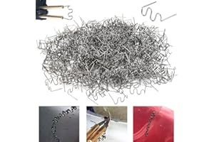 WENRERO 1000 PCS Hot Staples Wave Welding Rods Plastic Welding Staples Car Auto Bumper Repair Welding Wire for Repair Machine Car Bumpers Dashboards Lamp Holders Plastics Rings, 0.6mm & 0.8mm