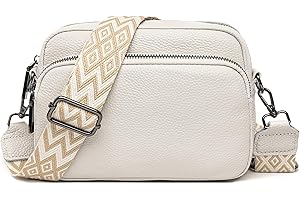 DXIOKO Crossbody Bags for Women, Genuine Leather Cross Body Bag Ladies Small Handbags & Shoulder Bags with Adjustable Wide Strap, Crossbody Camera Bag for Women Girls