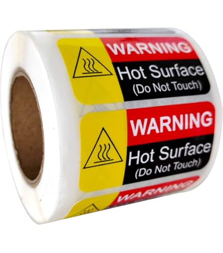 Stickers Voor Waarschuwingen Bij Hete Temperaturen - Plastic Veiligheidslabels Zelfklevend