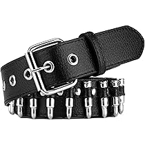 Cintura Con Rivetti A Proiettile | Stile Punk Rock In Pelle PU