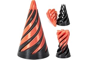 YOUKLY Impossible Cone Fidget Toys, Pass Through Pyramid Spiral Cone Fidgets Toy, 3D Printed Desktop Mini Vortex Cones Sculpture (Gold) (Style 1)