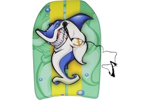 Koopp 25" Boogie Board Bodyboard Surf Board Float for Kids with Leash & Leash Plug - Lightweight and Durable Foam Board for Kids/Teenagers - Perfect for Beach, Ocean and Pool Fun