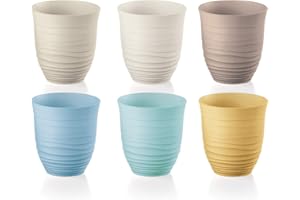 Guzzini - Tierra, Set di 6 Bicchieri Bassi, Tumbler in Plastica Riciclata - Multicolore, Ø 9xh9,5 cm | 350 cc - 17950352