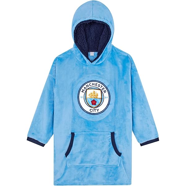 Pyjama Officiel Manchester City FC Garçon – Manches Longues, Imprimé Sublimation Man City