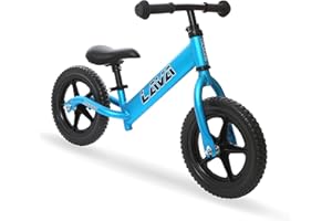 Lava Sport Balance Bike - Kids Lightweight Aluminum No Pedal Bike - Adjustable Handlebar and Seat for Toddler - Perfect Training Bike for Boys and Girls with Puncture Proof EVA Tires - Fuji Blue