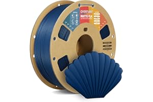 OVERTURE PLA Matte 3D Printer Filament 1.75mm, Matte PLA 1kg Cardboard Spool (2.2lbs), Dimensional Accuracy +/- 0.02 mm(Matte Navy Blue)