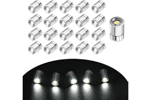 EKKONG Mini LED Decorative a Batteria - 20 Pezzi Micro Luci Accessori per Casa delle Bambole, Piccola Luci Giocattolo (Bianco)