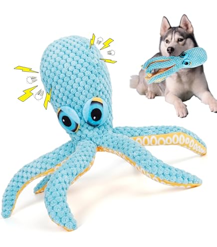 Giocattolo Per Cani A Forma Di Polpo - Con Squeak E Carta Increspata, Sicuro E Divertente - Foto 8