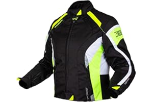 A-PRO SRL Giacca Moto Donna Lady Impermeabile 4 Stagioni Scooter Custom Sport Fluo
