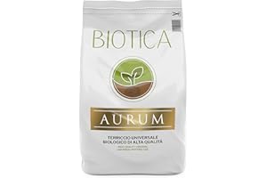 BIOTICA Aurum Terreau fertilisé avec Humus de Lombric - 20 litres - Idéal pour Les Plantes en Pot et Les Fleurs - Terreau Universel Organique de Haute qualité avec Humus de vers de Terre
