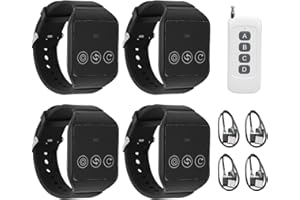 Bewinner Drahtloses Rufsystem, 4 Uhrenempfänger, 1 Sender, Drahtloses Paging-System für Pflegekräfte, Restaurant, Kirche, Food Truck, Café