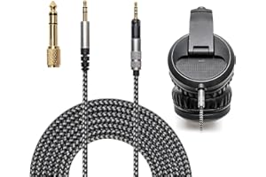 Voarmaks Long Steps - Cavo compatibile con cuffie Pioneer HDJ X5 X7 S7 CUE1, lunghezza 2 m, in morbido nylon leggero, include adattatore da 6,35 mm