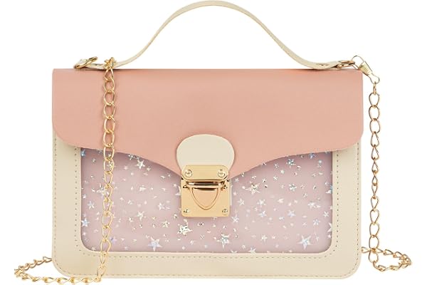 Ainiv Sac à Main à Bandoulière avec Nœud pour Filles, Sac à Bandoulière en PU, Princesse Mini-Sacs, pour Filles, Enfants, Tout-Petits