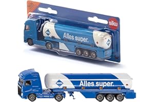 siku 1626 – Camion-citerne, Métal/Plastique, Bleu/Blanc, Logo ARAL, Jouet pour enfantss, Pneus en caoutchouc