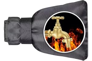ESTHER BEAUTY Outdoor Tap Covers for Winter, Outside Tap Cover 1Pcs Large Outside Faucet Insulated Cover Socks for Freeze Protection Garden Hose Bibs Water Spigots Insulation Protector-Black
