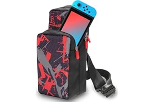 LYCEBELL Bolsa de viaje para Nintendo Switch Mochila de almacenamiento de Bolsa de hombro para Switch Joy&Con Grip,Pro Controller, Switch Consola y Otros Acccesorios (Negro)