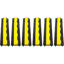 Ponts De Câbles Extérieurs Izrielar - Lot De 12, Caoutchouc, 100x15x2,5 Cm - Protection Fils Et Câbles