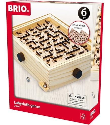Logica Jeux – Le Labyrinthe Du Cnosso – Casse-tête En Bois Naturel – Difficulté 5/6 – Série Euclide – Défi à 2 Niveaux