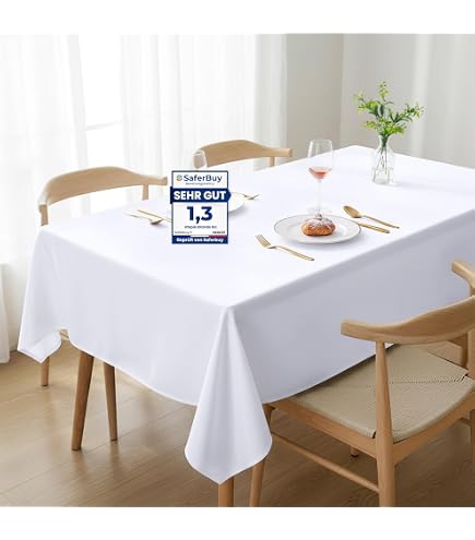 Kunststoff Tischdecke Gepunktet Jepeux Tischdecken Set – 4 Kunststoff-Tischdecken, Gepunktet, 137 X 274 Cm, Wasserdicht
