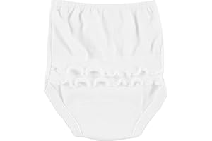 BABIDU Conjunto de ropa interior para niña, blanco, 12 meses