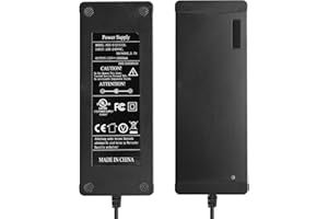 SUPERNIGHT Entrada CA de 100-240 V, 50-60 Hz, adaptador de alimentación de 12 V CC 10 A, convertidor universal, transformador con punta de 5,5 mm x 2,5 mm para tiras LED, iluminación, router, cámara