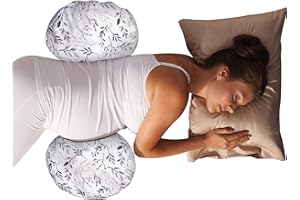Boppy Side Sleeper Pregnancy Pillow, Gray Falling Leaves