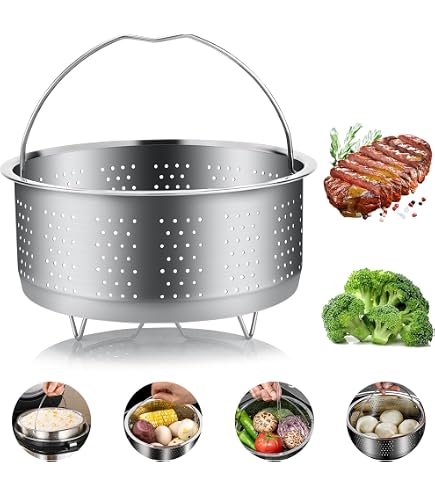 Cestello Per Pasta In Acciaio Inox Con Manico Rimovibile – Scolapasta Per Pentole Medie, Lavabile In Lavastoviglie, Per Ramen, Verdure E Vapore