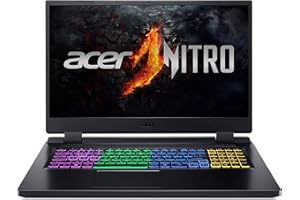 ‎ACER Acer Nitro 5 (AN517-55-770Z) Gaming Laptop | 17, 3" FHD 144Hz Display | Intel Core i7-12700H | 16 GB RAM | 1 TB SSD | NVIDIA GeForce RTX 4060 | Windows 11 | QWERTZ Tastatur | schwarz