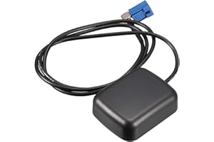 sourcing map GPS Active Antenna Fakra-C Plug 90-Degree 28dB Aerial Connector Cable with Magnetic Mount 0.75 Meters Wire