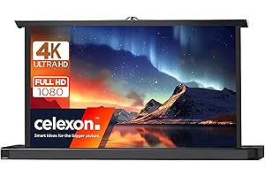 celexon portable presentation and home cinema projector screen mobile table top screen Professional Mini - 89 x 50 cm – 40” inch – 16:9