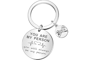 QMVMV You are My Person Gifts Bff Women Teens Girls Best Friends Keyring Birthday Valentines Keychain Key Rings