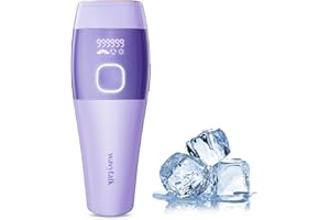 WAVYTALK Epilatore Luce Pulsata per Donna e Uomo, Epilatore Laser con Raffreddamento Ghiaccio per Quasi Indolore e Risultati Duraturi, 24J Alta Energia Epilazione IPL per Viso/Schiena/Bikini/Corpo (Viola)