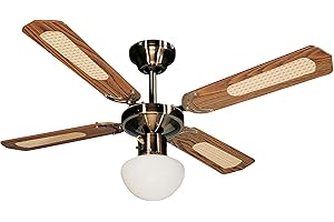Farelek Bali Ventilateur de plafond 107 cm Brun