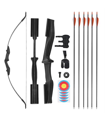 Daylite Archery Monarq Korean Recurve Bow – Carbon Fiber, 48/50/53 Inch, Ambidextrous