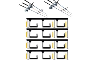 YYST Overhead Angelrutenhalter Deckenhalterung Angelrutenhalter Deckenhalterung Angelrute Aufbewahrung Halter – ohne Angelrute – Schwarz (4)