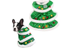 Weihnachten Haustier Kostüm, XiXiRan Hunde Kleidung Weihnachtsbaum, Hundeweihnachts Mantel, Weihnachten Hund Kostüm, Hundekostüm Weihnachten, Haustier-Weihnachtsoutfit, Weihnachtskostüm Hund(M)