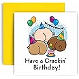 Huxters Have a Cracking Birthday Card for men – Funny Card for him Dad - Uncle - Brother – Blank Interior Funny Card for her mum sister and Auntie 14.8cm