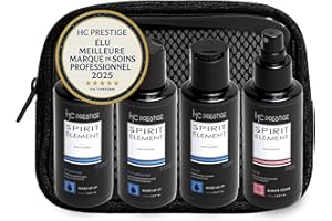 HC Prestige Wake Me Up – Kit Hydratation Cheveux Secs 4x100ml – Shampoing, Après-Shampoing, Masque & Brume – Aloe Vera, Kératine Végétale & Caviar – Vegan, Sans Silicone – Made in France