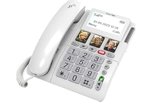 beafon, silverline, ML10, Tischtelefon, LTE (4G), mit SOS Notruftaste, inkl. SOS-Armband, HAC M4/T4, 3 Kurzwahltasten (Symbole oder Foto), Nummernansage, extra große XXL Zahlen, Freisprechfunktion,