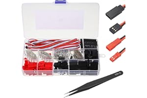 sdhiiolp 400pcs Servo Stecker Set, RC Buchse Verbinder Crimp Pin Kabel Kit Kompatibel JST SYP Futaba Servo Anschluss Kit, Servo Draht Verlängerungskabel für Auto Hitec Spektrum RC Modell Flugzeuge
