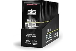 SCIENCE IN SPORT SIS Science in Sport Beta Fuel 80 Bevanda energetica in polvere 15 x 82g Fragola Lime - Polvere per bevande isotomiche con 80g di carboidrati, Fonte di energia ideale per gli atleti di resistenza