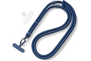 MORSUNBELA Cordon Telephone Portable, 3 en 1 Réglable Tour de Cou Telephone Portable ou Cordon Téléphone (17 à 80 cm), Compatible avec les Coques de Téléphone, pour le Quotidien, Voyages
